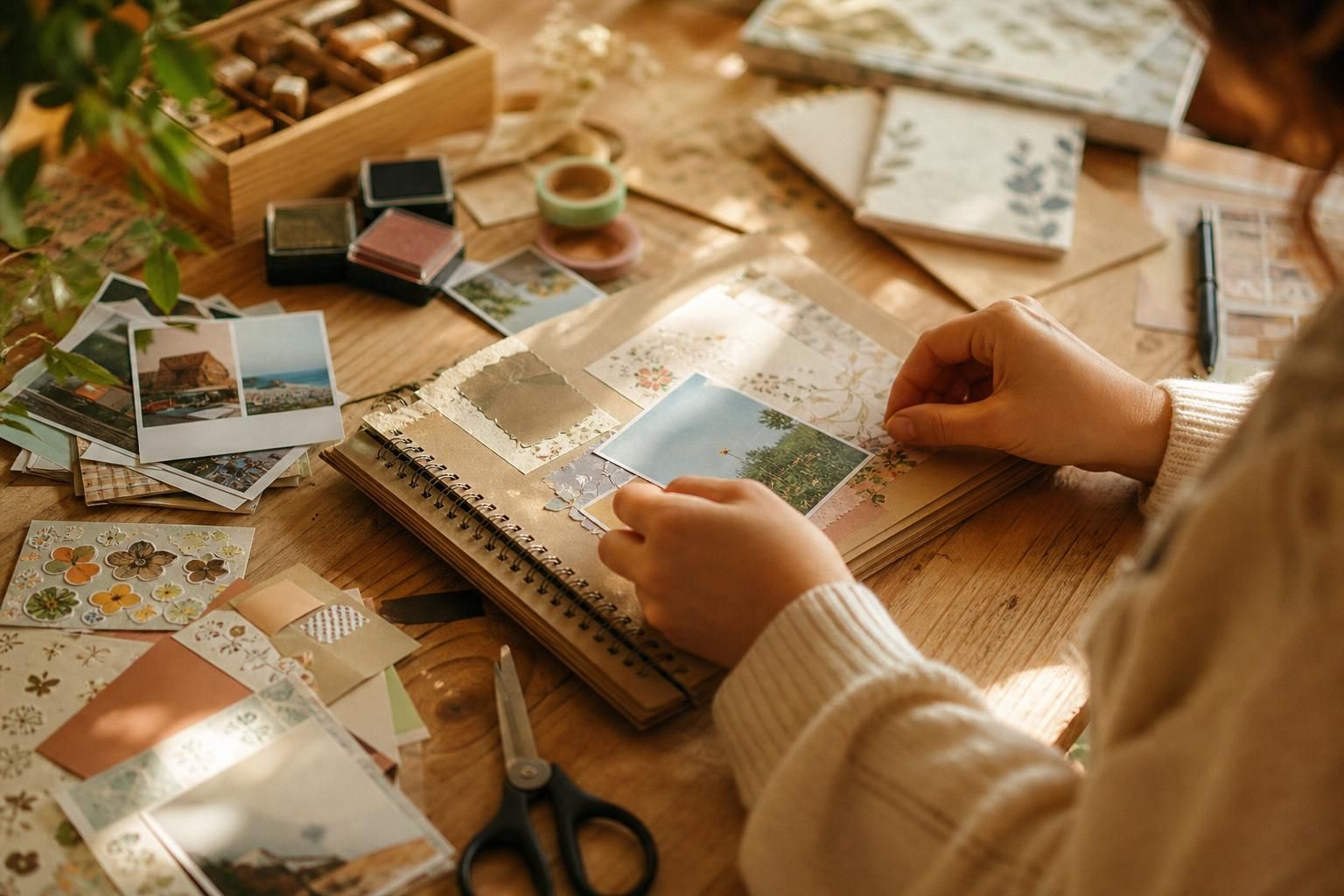 découvrez ce qu'est le scrapbooking, une activité créative qui consiste à personnaliser des albums photos avec des décorations, des textes et des souvenirs pour raconter vos histoires.